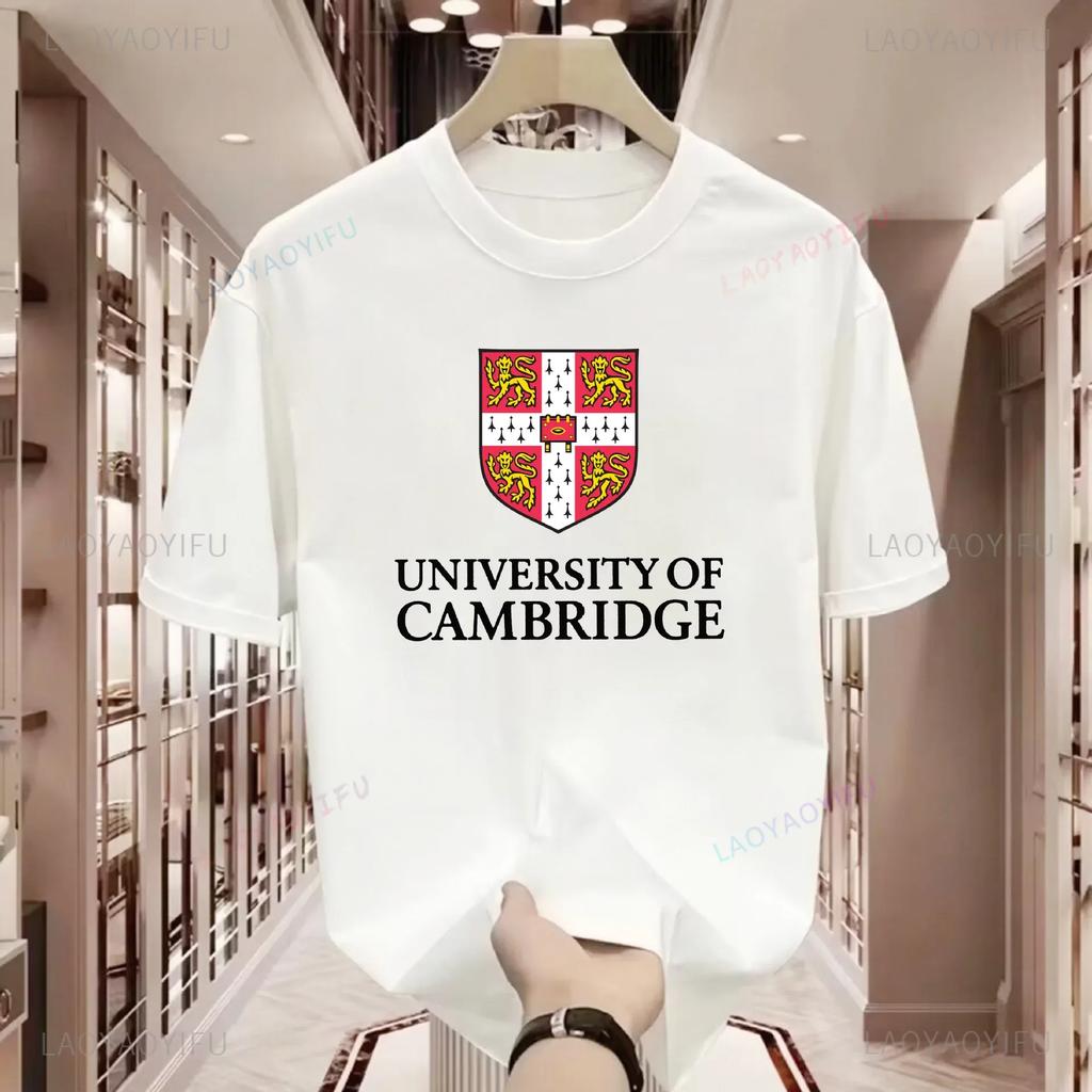Cambridge University Short Sleeve T-Shirt Alumni Commemorative Gift Unisex Campus Wear Summer C