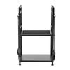 Indoor Firewood Rack, 45.5cm 2-Tier Firewood Holder with Fireplace Tools, Brush, Shovel, Poker, Tongs, Heavy Duty Log Wood Rack, 400 lbs Weight
