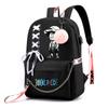 Аниме One Piece Printed Boy Girl Schoolbag Document Bag Student Book Bag for Girl Back To School Computer Charge Backpack Men Womens Casual Rucksack
