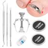 Набор инструментов для лечения вросших ногтей на ногах, инструменты для педикюра, удаление вросших ногтей, коррекция