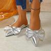 Туфли-лодочки с острым носком и неглубоким вырезом, новая уличная обувь, с бантом, летняя, износостойкие, с закрытым носком, на мягкой подошве