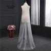 Cheap 2M Cut Edge White Long Bridal Veils One Layer Cheap Comb 1T Wedding Veils with Comb