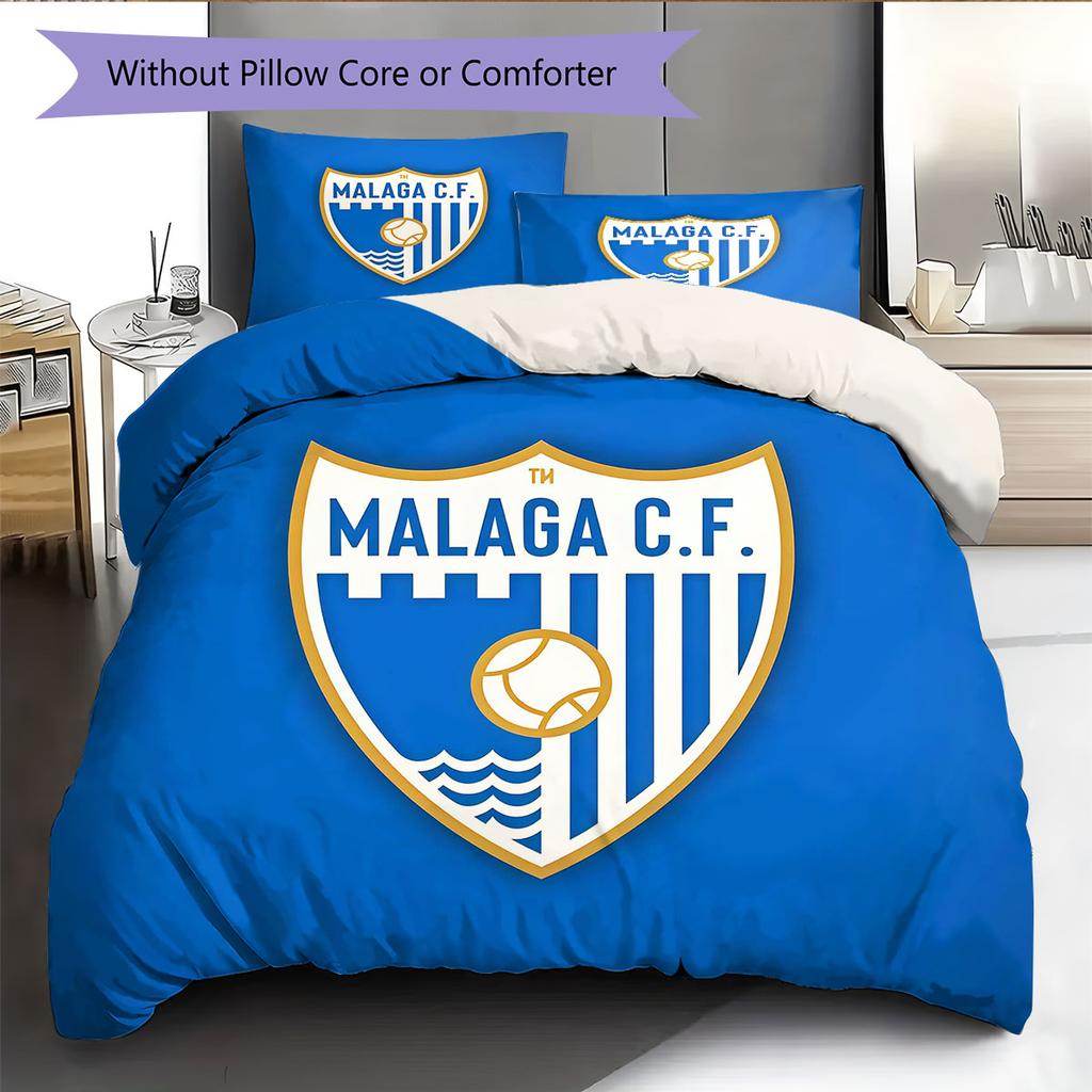 Málaga C.F. poster Bedding Quilt Set Quilt Cover Pillowcase Home Decoration Birthday Gift (1 * duvet cover + 2 * pillowcase, without core)