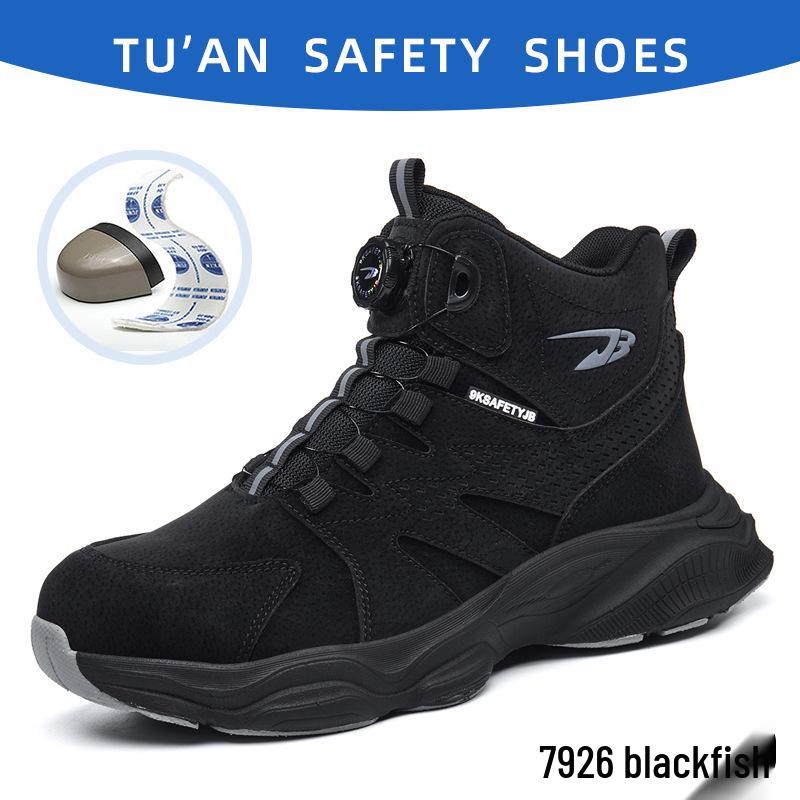 Four Seasons Lightweight Steel Toe Safety Shoes - Anti-Smash, Anti-Puncture, Comfortable, Durable Work Protective Footwear