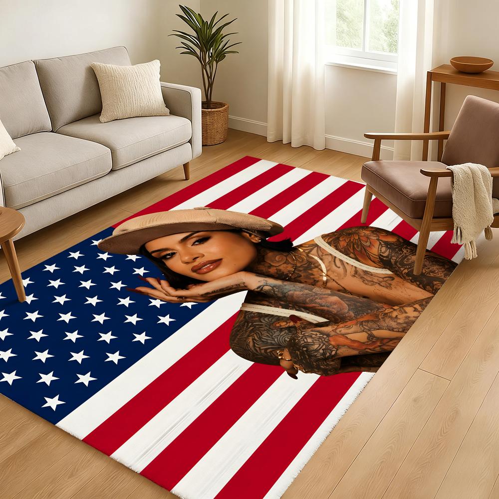 Singer K-Kehlani Music 2026 Floor Mat Soft Thickened Absorbent Non-Slip Bedroom Living Room Door Mat Home Decor Flannel Rugs