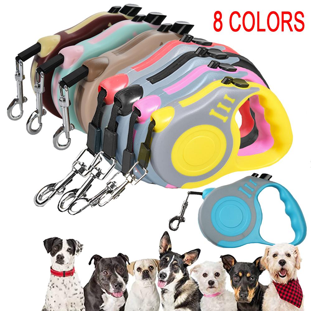 Retractable Dog Leash Tangle Free Heavy Duty Walking Leash with Anti Slip Handle Pause and Lock Strong Nylon Tape Dog Leash Retractable Pet Supplies