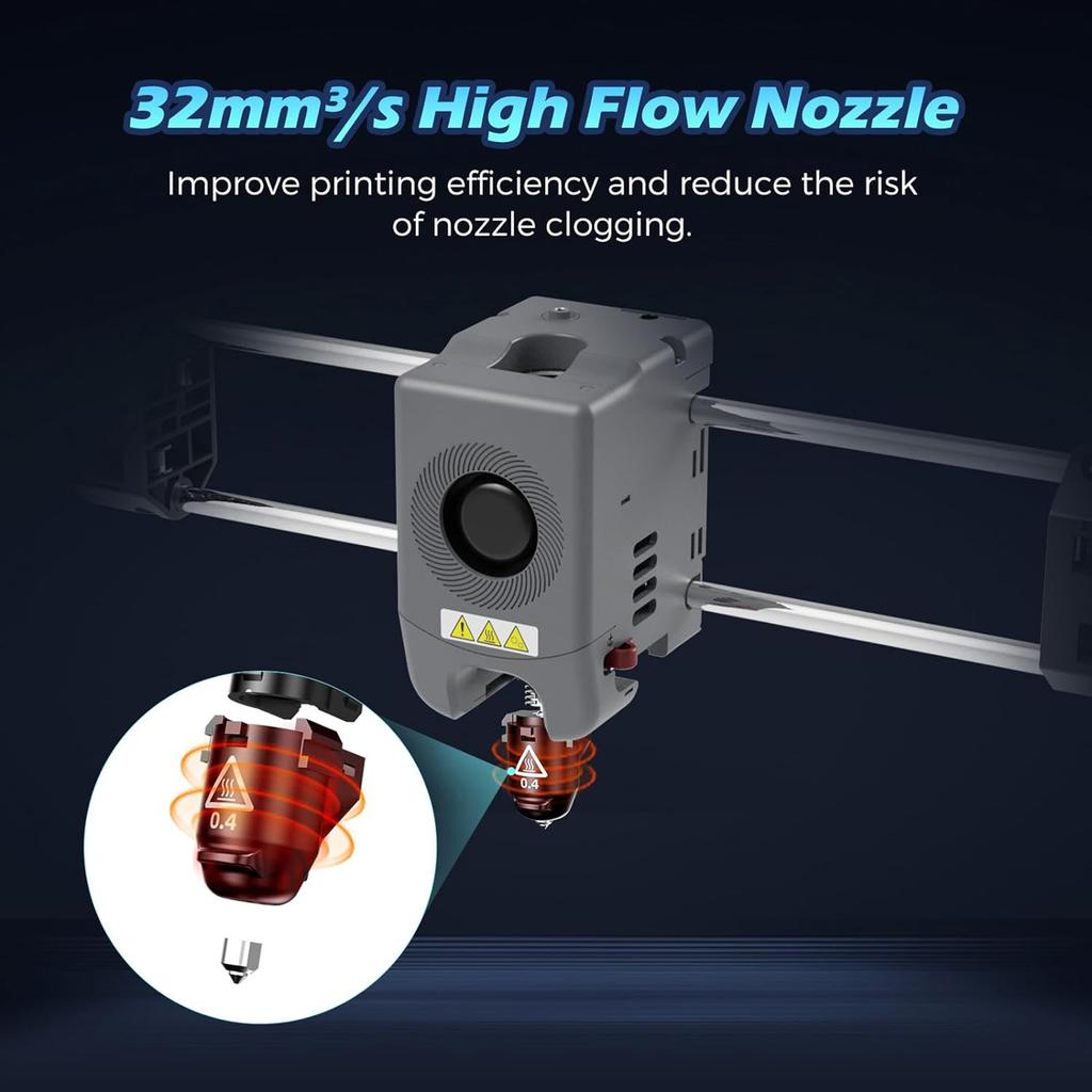 FLASHFORGE Adventurer 5M Закалённое сопло 280 градусов по Цельсию High Flow 32 мм3с для стабильной высокоскоростной печати
