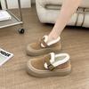 Muffin Platform Shoes Women's Winter Wear Round Head Warm and Velvet Fashion Casual Cotton Shoes
