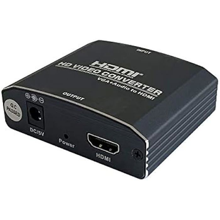 CONVERSOR SVGA H +Audio Jack 3.5H HDMI AISENS A115-0386 Negro