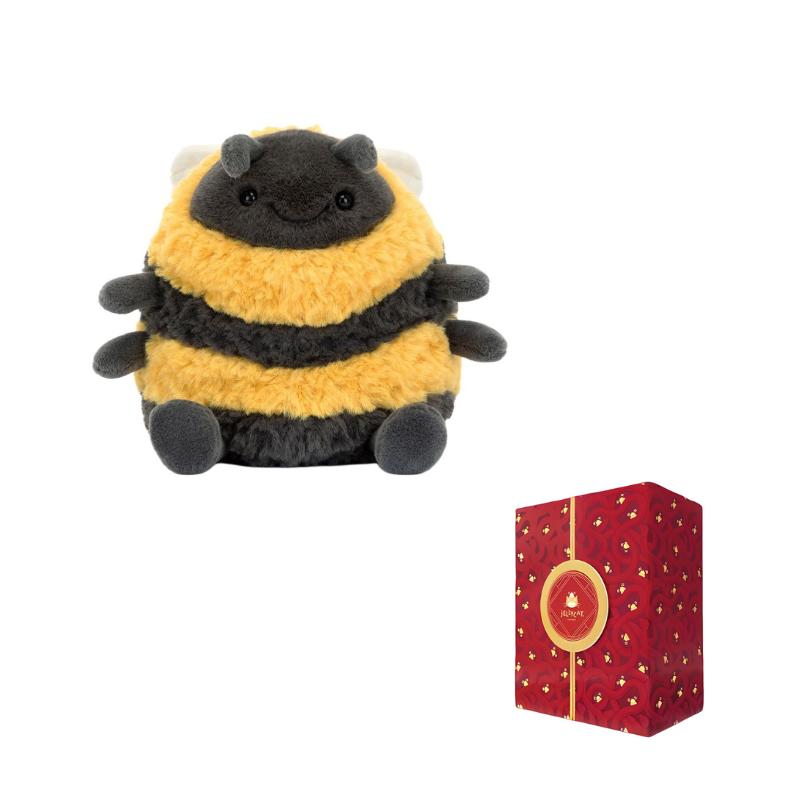 Jellycat Insect Inspired Collection Albium Bee Dolls Plush Doll 12.7cm Height In Sitting Posture