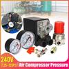 90-120PSI Воздушный компрессор Насос Реле Регулировки Давления 220 В Реле Давления Регулятор Коллектора Манометры 1/4"BSP Деталь Воздушного Компрессора