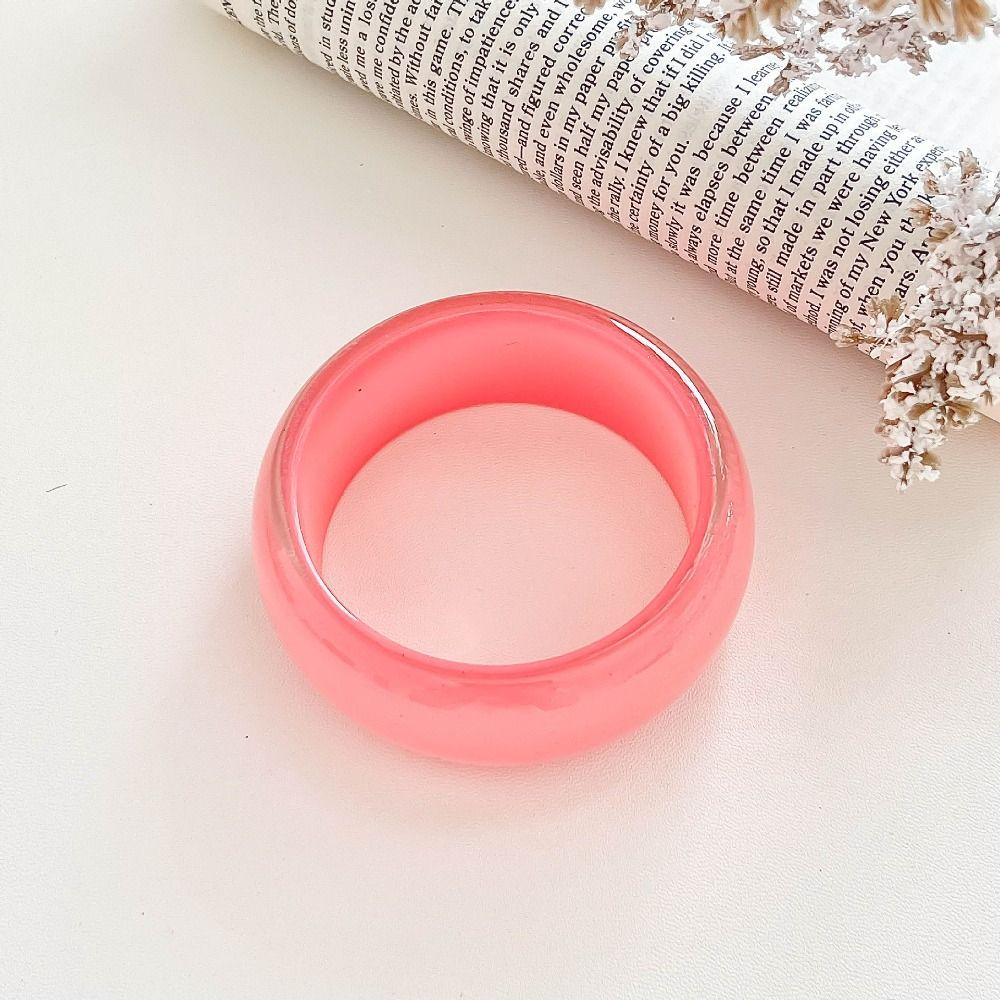 Glitter Chunky Bangles Bright Color Resin Bracelets Elegant Lady's Bracelet Gifts