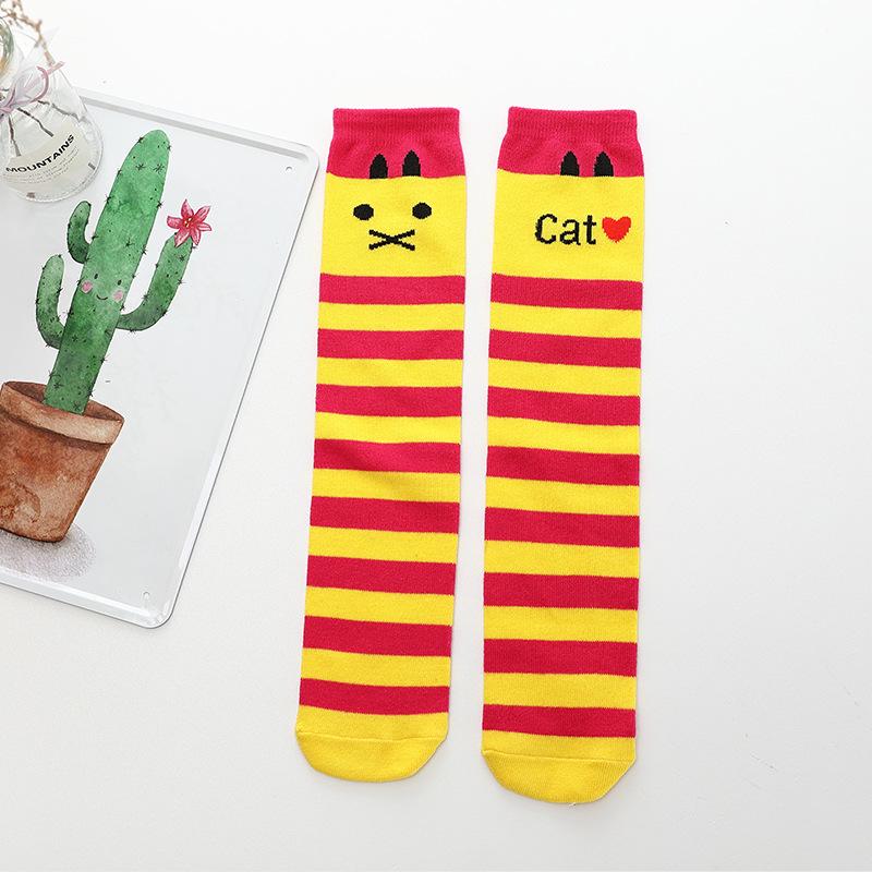 Весенние и осенние гольфы для девочек с милым рисунком - гольфы средней длины для детей и младенцев