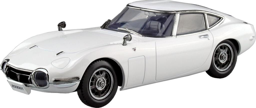 Aoshima Bunka Kyozai Rakupla Snap Kit Toyota 2000GT Pegasus Белая пластиковая модель 1/32 No.06-PW Предварительно окрашенная (Автомобиль)