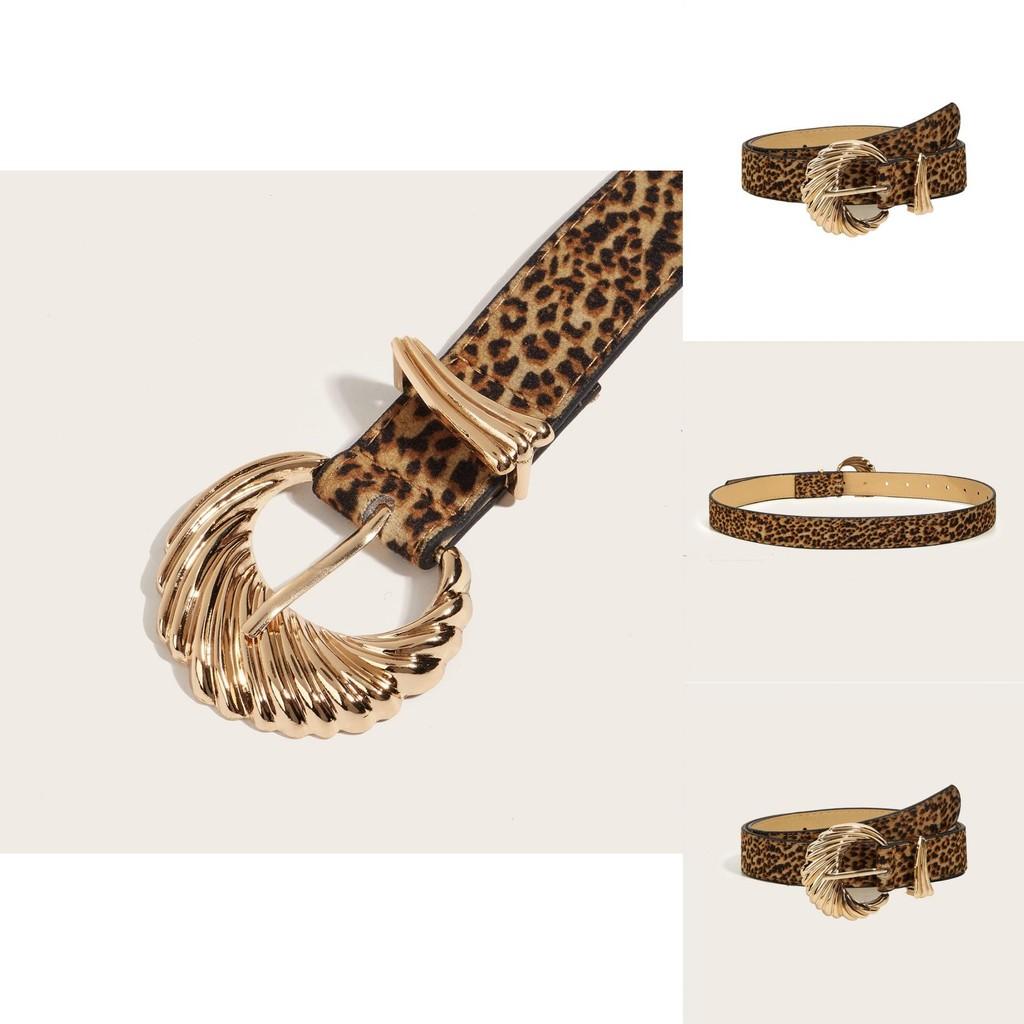 Минималистичный тонкий ремень с принтом под тигра из ПУ материала с металлической пряжкой для повседневного офисного наряда