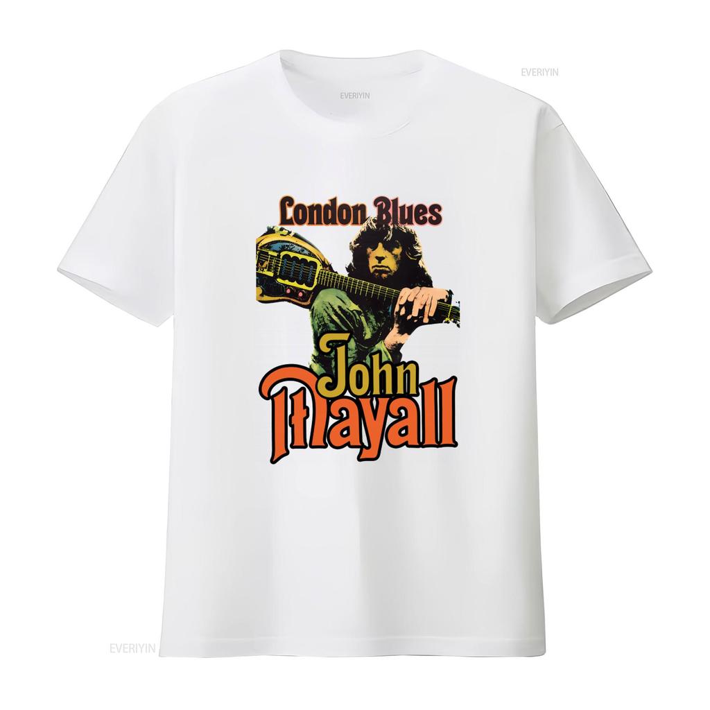 Cotton John Mayall London Blues 1964 1969 Album The Turning Point T Shirt vintage Washed streetwear Casual Stretched