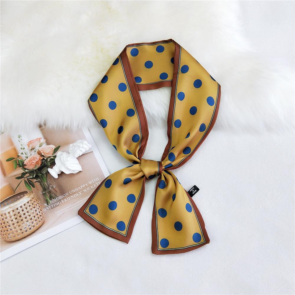 Pingjiao New Style Spring And Autumn Professional Decoration Versatile Small Silk Scarf Women'S Scarf Narrow Long Hair Strap Tie Bag Belt
