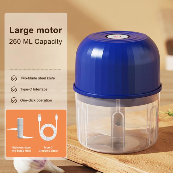 Беспроводная электрическая мельница с острым лезвием, перезаряжаемая, мини-размера, многоцелевая, мощностью 40 Вт, мощная мельница для чеснока и мяса, кухонный инструмент