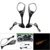 Motorcycle Modified Rearview Mirror with LED Turn Signal Light for Honda CBR600RR CBR1000RR(#E)