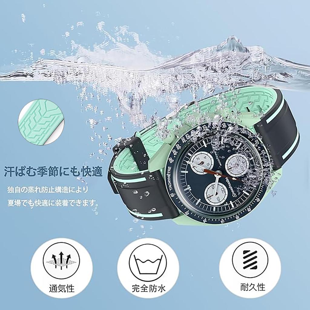 Ремешок для часов 20 мм для Swatch x OMEGA Speedmaster Силиконовый ремешок для часов для Swatch и Быстросъемный инструмент для замены и 3 шпильки в комплекте [Ylfcly]