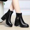 Модная женская зимняя обувь ботинки Aiyuqi 2025 Новая мода Ботильоны на высоком каблуке Женские Ботинки из натуральной шерсти теплые Женские