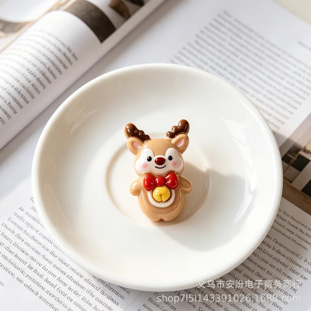 New Christmas Series Resin Cream Glue Handmade Diy Mobile Phone Case Hairpin Hair Accessories Accessories