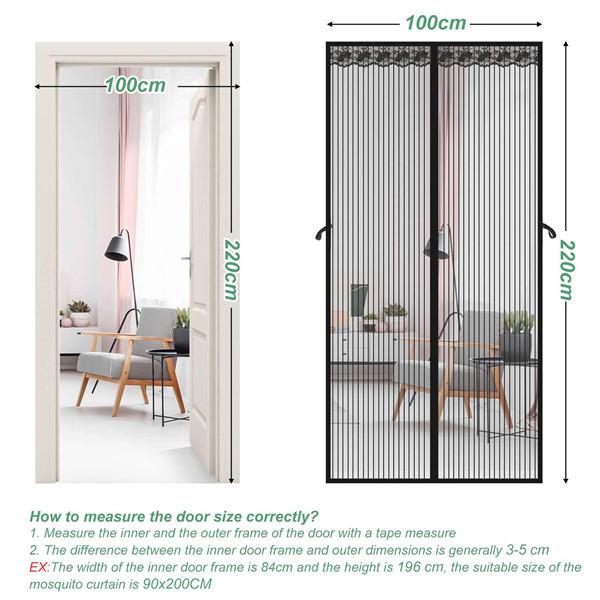 Anti-mosquito Nets for Doors Kitchen Curtains Insect Protection Magnetic Durable Washing Car Fly Mesh Magnets Separators Screens
