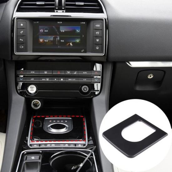 Matte Black Car Gear Shift Panel Cover Trim For 2016-19 Jaguar F-Pace XE