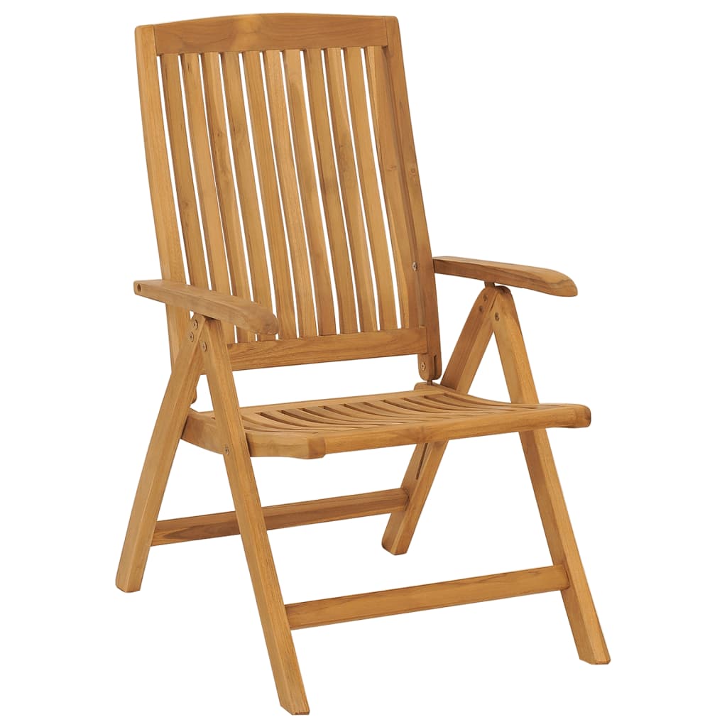 Garden Chairs 2 pcs Adjustable Solid Teak Wood