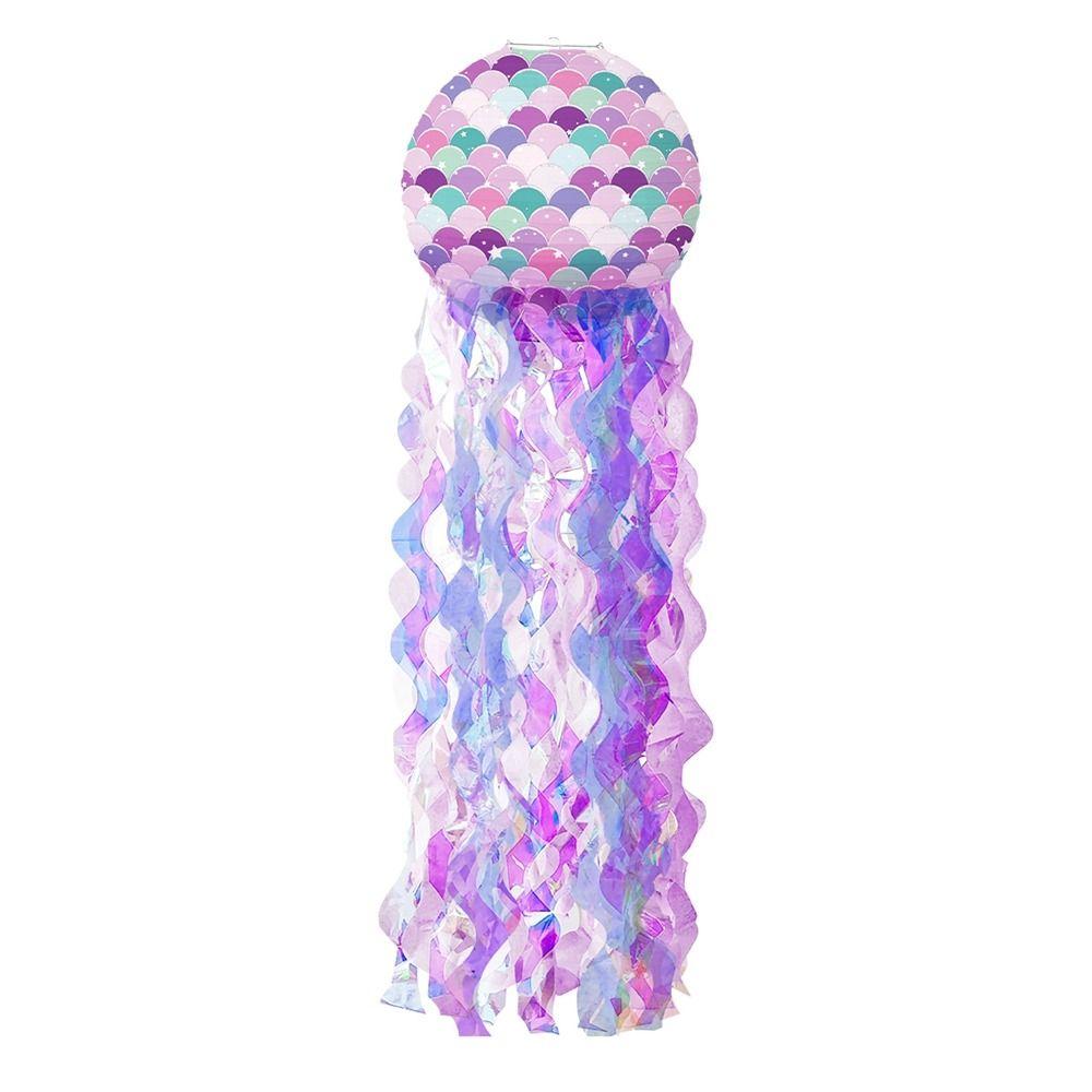 Ocean Theme Jellyfish Paper Ball Paper Hanging Lantern Cartoon Mermaid Paper Lanterns Baby Shower