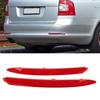2PCS ABS Bumper Reflector Red Bumper Reflector Set  For OCTAVIA 1z Facelift 2009-2012