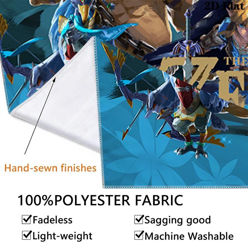 Zelda Wall Tapestry Aesthetic Wall Hanging Printed Fabric Blanket Decorative Tapestries for Bedroom Living Room Home Decor