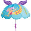 Синий зонт-русалка Kidorable для девочек с веселой ручкой в виде морского конька и выдвижным хвостом