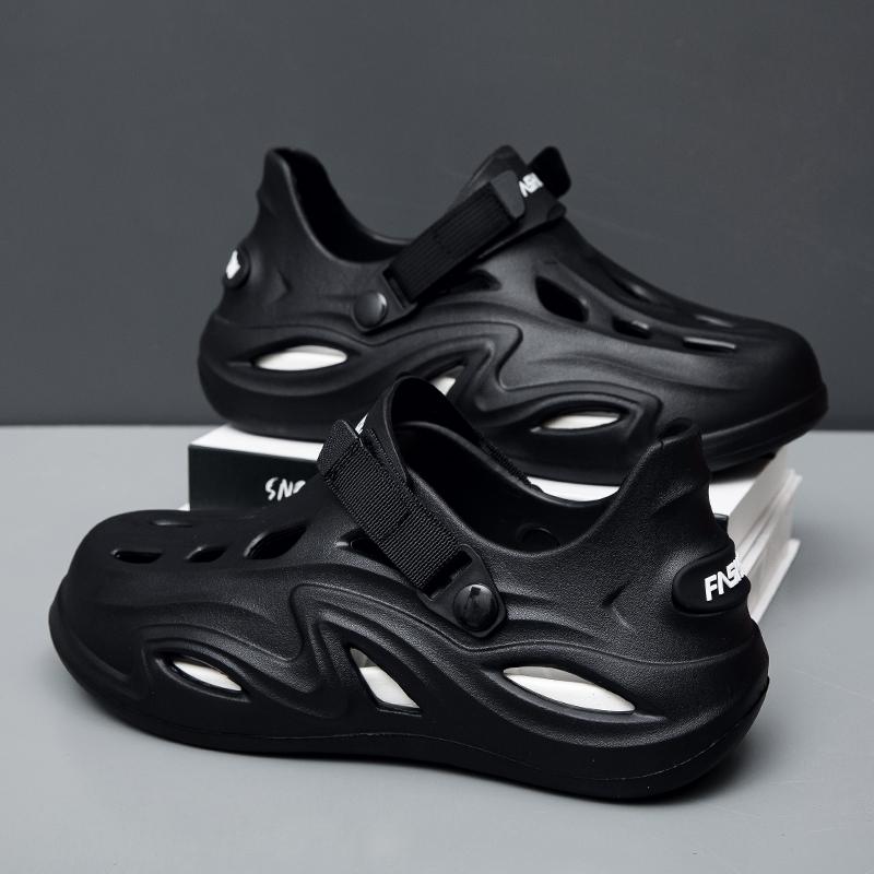 Мужские уличные сандалии Спортивные тапочки Пляжные шлепанцы Дышащие сабо Мужские и женские повседневные садовые туфли Нескользящие мужские уличные сандалии