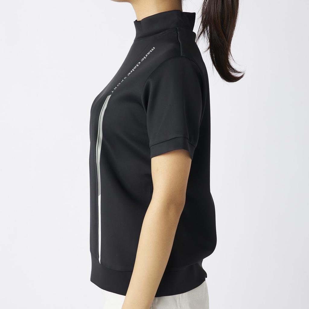 Женская футболка Marie Claire с коротким рукавом и воротником-стойкой, охлаждающая, с защитой от УФ-лучей 715622W, защита, прикосновение, черный,