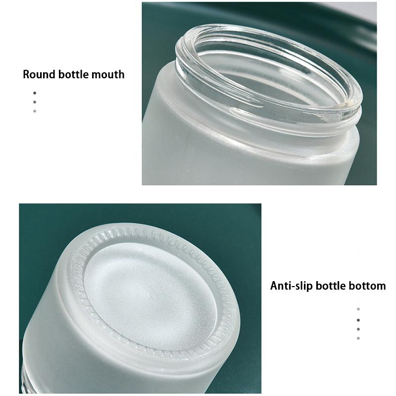 5G-100G Frost Glass Cream Bottle с деревянной крышкой портативная пустая бутылка для ухода за кожей гель сыворотка контейнер косметический дозатор инструмент