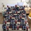 Rustic Print Bedding Set Soft Comfortable Duvet Cover For Bedroom Guest Room (1*Duvet Cover + 2*Pillowcases Without Core)
