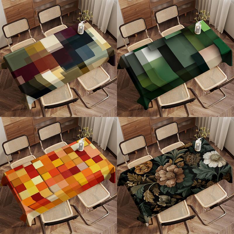 Colorful Geometric Tablecloth Restaurant Kitchen Tablecloth Living Room Home Decoration Rectangular Party Decoration