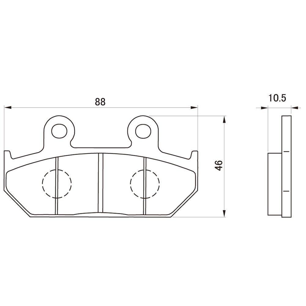 Тормозная колодка мотоцикла Daytona красная (Полуметаллическая накладка) Конь 600 (88-92) Конь 400 (88-92) ГБ250 (90-94) ВТЗ250 (87-89) и т.д. Передняя часть 79783 Номер резьбы
