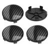 4 Pcs 68mm Wheel Center Caps Carbon Fiber Style Tyre Rim Hub Cap Cover Universal Fit for Vehicle
