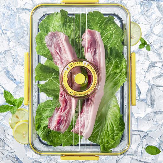 Коробка для хлеба, запись времени, контейнер для хранения еды, пищевой класс, не содержит BPA, прозрачный герметичный органайзер для еды, коробка с крышкой