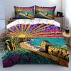 Cliffs, ocean, sunburst design. Bedding sets Duvet cover sets Duvet covers Pillowcases(1* Duvet Cover 2* Pillowcases without duvet insert)