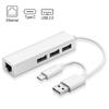 USB Hub Driver Free Data Transfer Portable USB Type-C To RJ45 Ethernet Network Hub Adapter for Computer