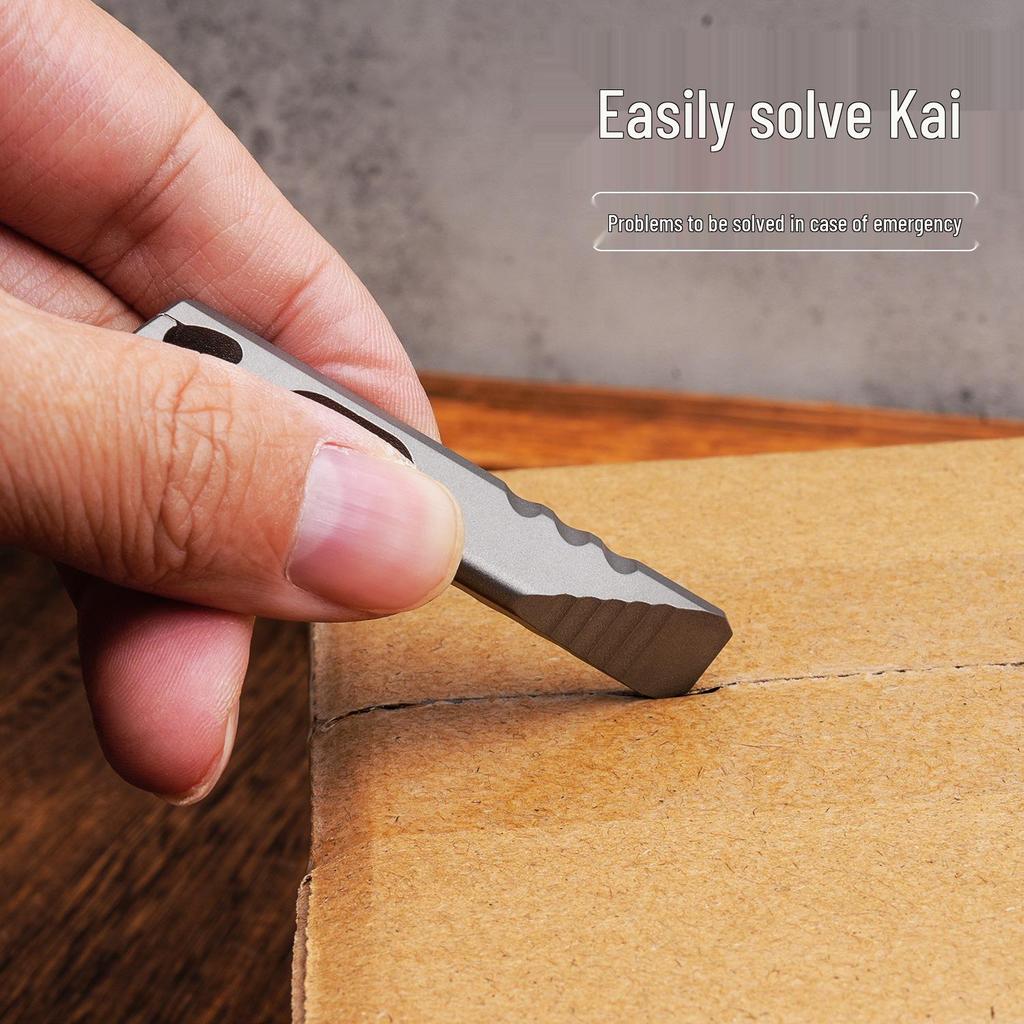 Titanium Alloy Mini Pry Bar & Bottle Opener Keychain: Multi-functional EDC Tool for Packages FC18