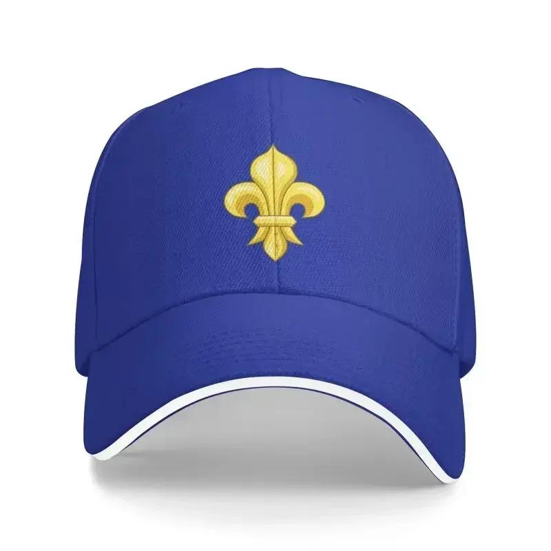 Классическая бейсболка Fleur De Lis для мужчин и женщин, персонализированная регулируемая унисекс, шляпа для папы с цветком французской лилии, уличная кепка
