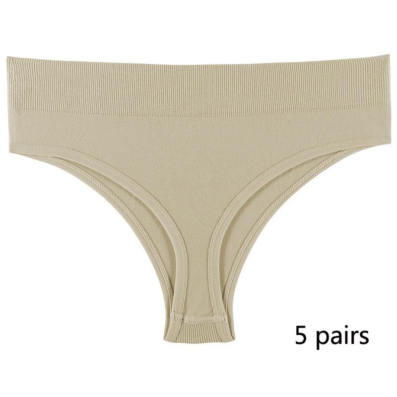 Спортивное нижнее белье для девочек, бесшовные сексуальные невидимые трусики со средней талией для девочек, однотонные удобные спортивные трусики с надписью «T» для женщин