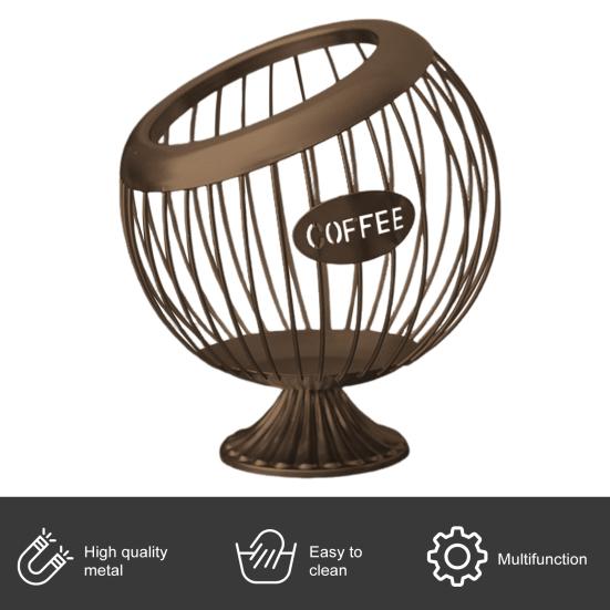 Держатель для чашки K для прилавка, металлическая корзина для хранения капсул для кофе, большой вместительный органайзер для чашек K для Keurig Nespresso Vertuo, органайзер для кофейной станции