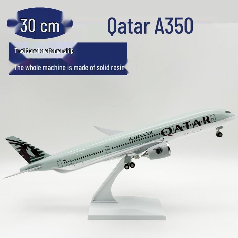 Модель самолета Qatar Airways A350 30 см - Статический орнамент Авиационный подарок