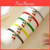 Traditional Handmade Woven Cord Bracelet With Cherry Motif For Women And Festivals