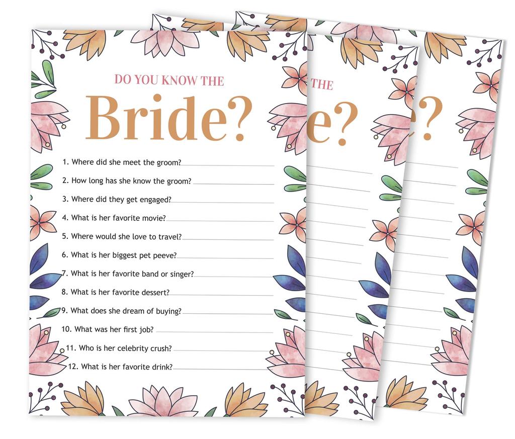 Inkdotpot Свадебный душ, девичник, вечеринка, пустые квадраты, заполнение, идеи подарков